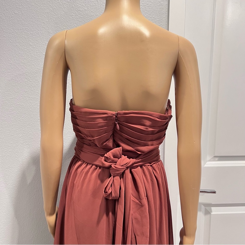 R.S.V.P Sugarlips Women’s Beloved Ruched Sweetheart Convertible Dress Rust Small - Picture 8 of 15